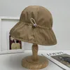 Szerokie brzegowe czapki moda rybakowy kapelusz żeńska wiosna i letnie ochrona przed słońcem wiadra dzika lift sznurka