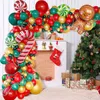 Autres fournitures de fête d'événement Fournitures de ballon de Noël Garland Arch Kit Vert Rouge Or Candy Baloon Décoration pour la maison Noël Année Ballons en latex 230131