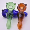 Smoking pipe wholesale mini snowflake Screen filter Slide glass spoon pipe heady Cucumber tobacco hand pipes for dry herb
