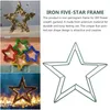 Party Decoration Wreath Frame Star Wire Christmas Pentagram Craft Form Metal Framaking Hoop Ring Floral Iron Dream Forms Macame Supplies