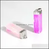 Charms Druzy Agate Pendant Pink ￤kta ￤delsten med guld pl￤terad f￶r DIY -smycken som tillverkar armband halsbandstillbeh￶r sl￤pp leverans otmdg