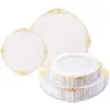 Disposable Dinnerware 20 Plates 7.5in 10.25in White Plastic High-quality dinner plates suitable for wedding parties 230131