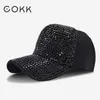 Ball Caps COKK Sequin Rhinestone Baseball Cap Women Snapback Hats For Women's Cap Adjustable Baseball Hats Bone Casquette Dad Hat Female G230201