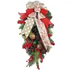 Fiori decorativi 60 cm albero di Natale appeso a testa in giù decorazione della porta casa festa ghirlanda di nozze decorazione della finestra anno artigianale