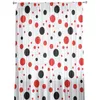 Cortina vermelho e preto Dots brancos cortinas de janela de quarto moderno pura de tule tule sala de estar voile de cozinha