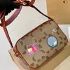 C Print Camera Bag Cherry Shoulder Bags For Women Designer Bag Brown Purse Chain CrossBody Bags Leather Handbags Wallet 230209