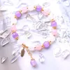 Strand Beaded Strands Natural Lavender DIY Pink And Purple Color Contrast Small Fresh Style Bracelet Inte22