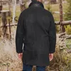 Men's Wool Blends Chic Medium Length Loose Coat Men Hip Hop Thickened Jacket Windbreaker Autumn Winter Plus Size Overcoat Warm Cardigan Trench 230201