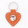 Keychains Lanyards Fashion Leather Sublimation Blank Accessoy Diy Designer Heart Round Keychain Wallet Handbag Car Key Ring Jewelr Dhyad