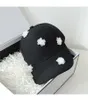 Ball Caps 202209-SHI Dropshipping Акриловые чистые белые цветы улицы дизайнер-дизайнерский стиль Леди Бейсбол Шляпа Посещение козырьки G230201