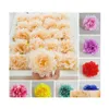 Fleurs décoratives couronnes bricolage 15 cm soie artificielle pivoine têtes de fleurs fête de mariage décoration fournitures Simation fausse tête maison D Otfbk