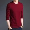 Men's T-Shirts Liseaven tops tees White T-Shirts Solid Color T Shirt Male Long Shirts Full Sleeve Tee Shirt Y2302