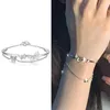 Bangle Luxury Shining Crystal Bracelet For Women Adjustable Butterfly Fashion Designer Jewelry Mothers Day Gift BraceletBangle