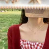Hänge halsband senior mode hjärthalsband för kvinnor utsökt klavikelkedja firande jubileum födelsedag smycken present
