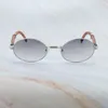 Klassieke Carter zonnebrillen Men Houtglazen frame tinten merk zonnebrillen ovale designer glazen rond houten tinten brillen