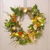 Decorative Flowers Hanging Easter Wreath Loop Birds Eggs Decoration Iron Wood Welcome Garland For Window Front Doors Autumn All Year