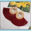 Urok Lady Boho Big Sector Fręgle MTI Kolor Wedding Biżuteria Hurtowa Dangle Drope Vintage Kewce do dostawy otdmz