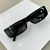 Black Acetate Rectangle Sunglasses for Women Men 553 Sunnies Glasses Sonnenbrille gafa de sol Sun Shades UV400 Eyewear with Box