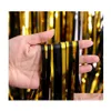 Party Decoration Festive Decorations 1X4M Niello Rain Curtain Pozone Tinsel Foil Birthday Wall Drapes Po Zone Backdropparty Drop Del Dhb3S