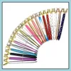 Ballpoint stylos 19 couleurs créatives en cristal verre kawaii noir stylo fille dame étudiante anneau gros gemme balle avec grand diamant mode scho otyaz