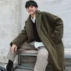 Herren-Wollmischungen, Lammwolle, großer, verdickter langer Mantel, Herren-Winterpartikel, große gepolsterte Jacke, warme Unisex-Windjacke im Hongkong-Stil, 230201