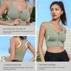 Bras Sports Bra Front Zipper Women Seamless Underwear Breathable Wirefree Top Brassiere Workout Support Fitness Vest Shockproof