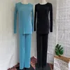 Etnische kleding Moslim stelt vrouwen Ramadan Abaya Turkije Dubai Hijab Two Piece Suits Gebedsjurk Wijd beenbroek Jilbab Khimar Islamitische 230131