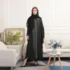 Roupas étnicas vestido abaya feminino kebaya preto kaftan árabe Oriente Médio Dubai Turco abayas shinestone chiffon maxi manto