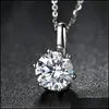 Pendentif Colliers Innovant et beau Collier classique Imitation Moissanite Griffe Incrustée de diamant en vrac Drop Livraison Bijoux Pendan Dhk74