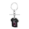 Keychains Bedanyards Diy Sublima￧￣o Blank Football Shirt Designer Keychain Bball Uniform PO Frame Keyring Sier Plated Key Ring Dhh76