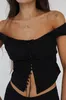Kobiety dla kobiet Camis Chic Fashion Square Kołnierz koronkowe topy T-shirty dla kobiet Krótkie rękawie letnie wierzchołki krzyżowe Camisole eleganckie vintage topy Y2302