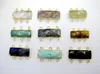 Hänghalsband designade! Mixed Gem Stone 5st/Lot Facetted Jewelry Connector 6Loops