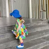 Kızın ES yaz kızları Kore tarzı renkli meyve deseni moda plajı askı elbisesi bebek çocuklar giysi çocuk kıyafetleri 0131