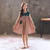 Fille 2022 nouveau bébé princesse enfants es pour filles enfants été élégant enfant en bas âge coton robe Patchwork plissé #5600 0131