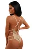 Monos de mujer Mamelucos OMSJ Lentejuelas Strappy Backless Body sin mangas Summer Beach Bodysuits Clubwear Outfits 230131