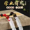 Keychains Feng Shui Peach Wood Wen Chang Pagoda Wenchang Pen Tower Keychain Amulette Home Decoration Accessoires