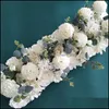 Feestdecoratie 50 cm bruiloft bloem muur arrangement zijden pioen pioen kunstmatige rij voor boog achtergrond garlandparty drop levering ho dhxoc