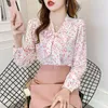 Women's T Shirts Fashion Women's Polka Dot Chiffon Shirt Autumn Professional Long Sleeve Blouse Tops Blusas