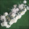 Decora￧￣o de festa 50cm Wedding Flower Wall Arranjo Seda Rose Peony Artificial Row para arco Garlandparty Deliver