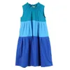 Girl's Es Sundress Girls 2022 Nieuwe katoenen kinderen schattig patchwork baby prinses jurk botsing kleurmode #5271 0131