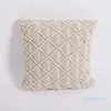 Pillow Braided Rope Tassel Case Hand Woven Living Room Bedroom Sofa Geometric Pattern Decorative Pillows 552