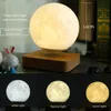 Lampes de table Maglev Moon Light Valentine's Day Gift Planet LED Lampe de nuit Ambiance de chevet avec PlugTable