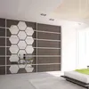 Wall Stickers YO-Acrylic Hexagonal Mirror Sticker Self-Adhesive Tiles Suitable For Family Bedroom And Living Room Decoration