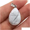 Charms Natural Stone Waterdrop Pendant Rose Quartz Healing Reiki Crystal Diy Necklace Earrings Women Fashion Jewelry Finding Dhgarden Dhaiv