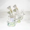 Narghilè Beaker Bong in vetro 6 Arms Tree Perc Freezable Oil Dab Rig Condenser Coil Buil A Bong Dab Rigs Pipa ad acqua in vetro con downstem diffuso