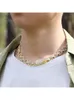 Kedjor 13mm byzantinska baguette miami kubansk kedja hiphop ised ut mikro asfalterade cz stenar tungt halsband för män kvinnor smycken 20 "kedjor