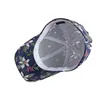 Bollmössor Fashion Ethnic Style Baseball Cap Women Flower Print Casual Sun Hat Female Retro Snapback Outdoor Travel Trucker Caps All-Match G230201