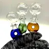 Pipe en verre colorée Bongs Pipe à eau Filtre circulaire Tuyau de brûleur à mazout en verre Mini Accessoires pour fumer Pipes à main avec boule de 30 mm