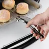 Cooking Utensils Stainless Steel BBQ Grill Grate Lifter Gripper Anti Plate Pan Clamp Clip Kitchen Accessories Supplies Gadgets 230201