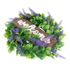 Fleurs décoratives 1Pc émulation lavande porte guirlande décorations de noël signe de bienvenue